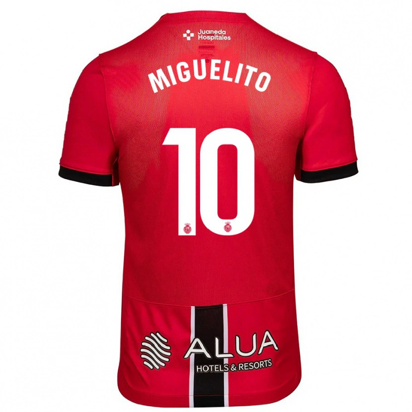 Danxen Niño Camiseta Miguelito #10 Rojo Negro 1ª Equipación 2025/26 La Camisa