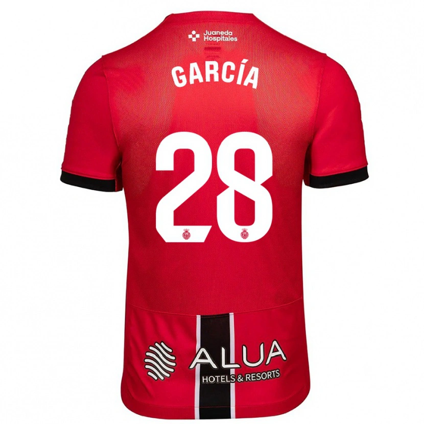 Danxen Niño Camiseta Jandro García #28 Rojo Negro 1ª Equipación 2025/26 La Camisa
