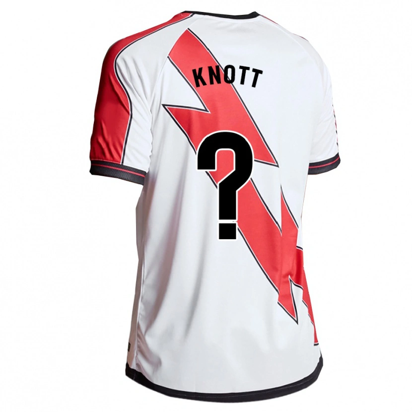Danxen Niño Camiseta Stezo Knott #0 Blanco Rojo 1ª Equipación 2025/26 La Camisa