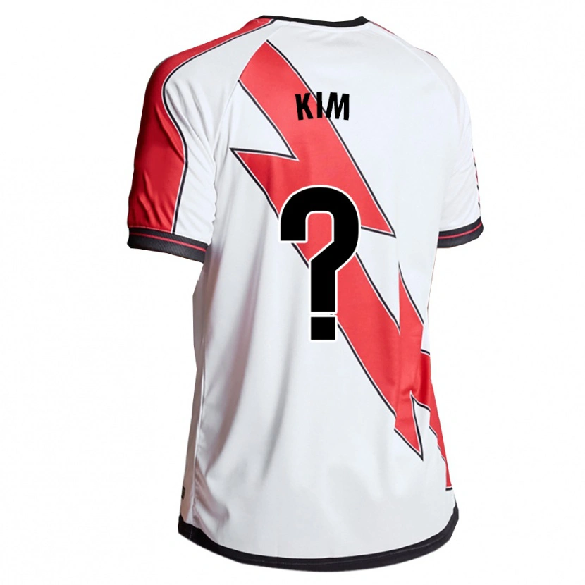 Danxen Niño Camiseta Nathaniel Kim #0 Blanco Rojo 1ª Equipación 2025/26 La Camisa