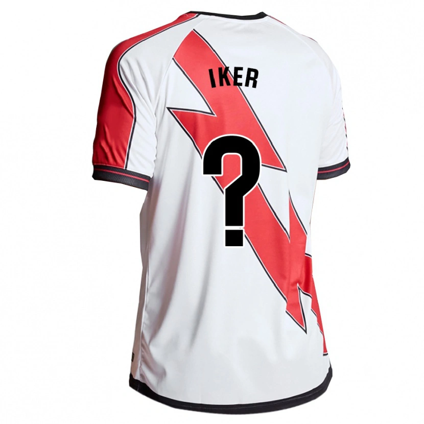 Danxen Niño Camiseta Iker Navarro #0 Blanco Rojo 1ª Equipación 2025/26 La Camisa