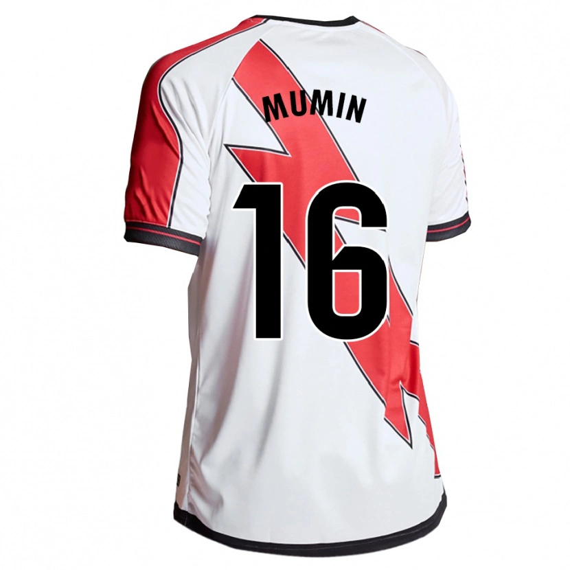 Danxen Niño Camiseta Abdul Mumin #16 Blanco Rojo 1ª Equipación 2025/26 La Camisa