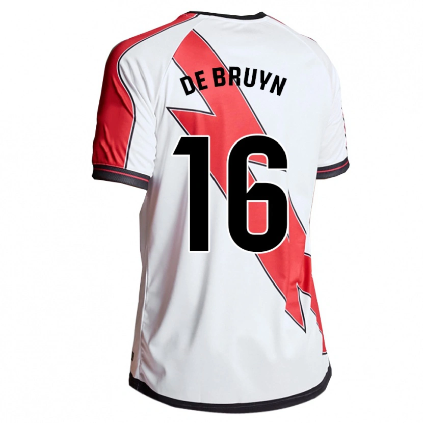 Danxen Niño Camiseta Glenn De Bruyn #16 Blanco Rojo 1ª Equipación 2025/26 La Camisa