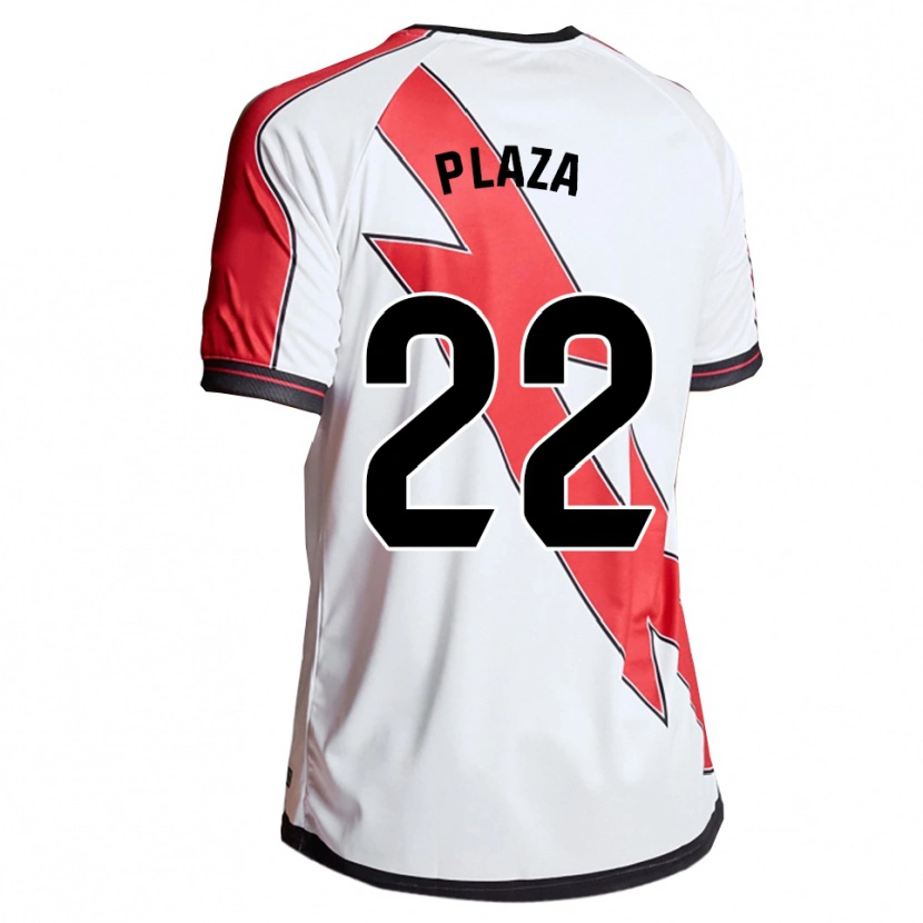 Danxen Niño Camiseta Beto Plaza #22 Blanco Rojo 1ª Equipación 2025/26 La Camisa