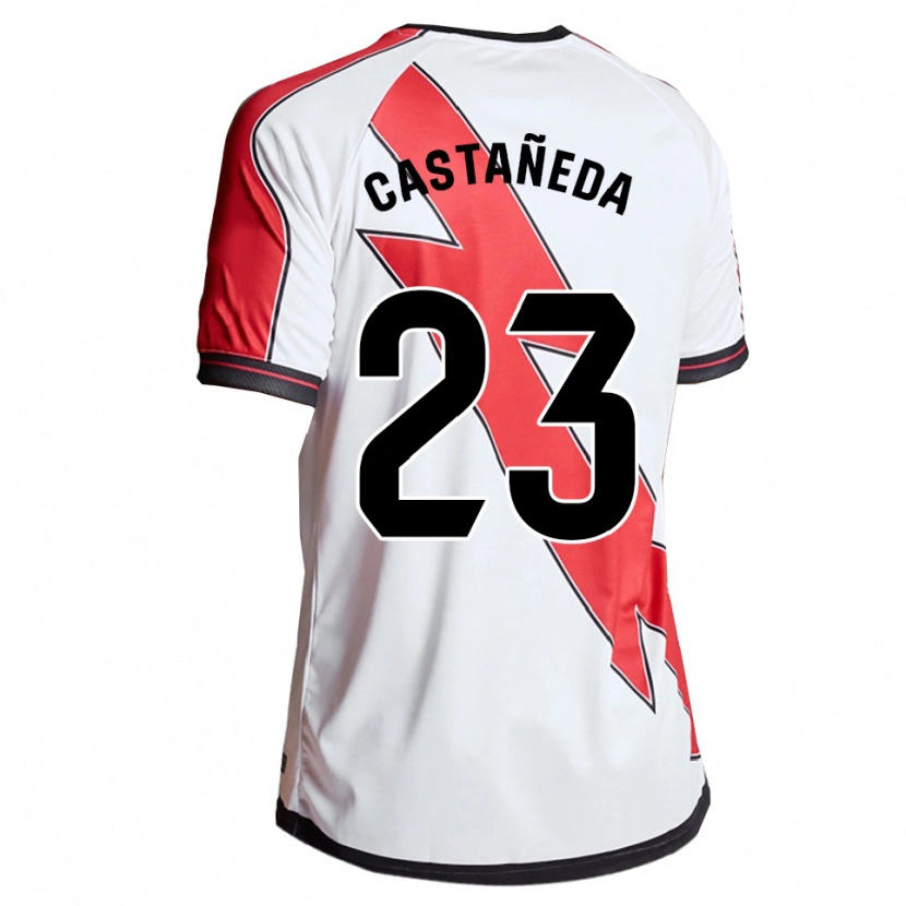 Danxen Niño Camiseta Ana Sofía Castañeda Giraldo #23 Blanco Rojo 1ª Equipación 2025/26 La Camisa