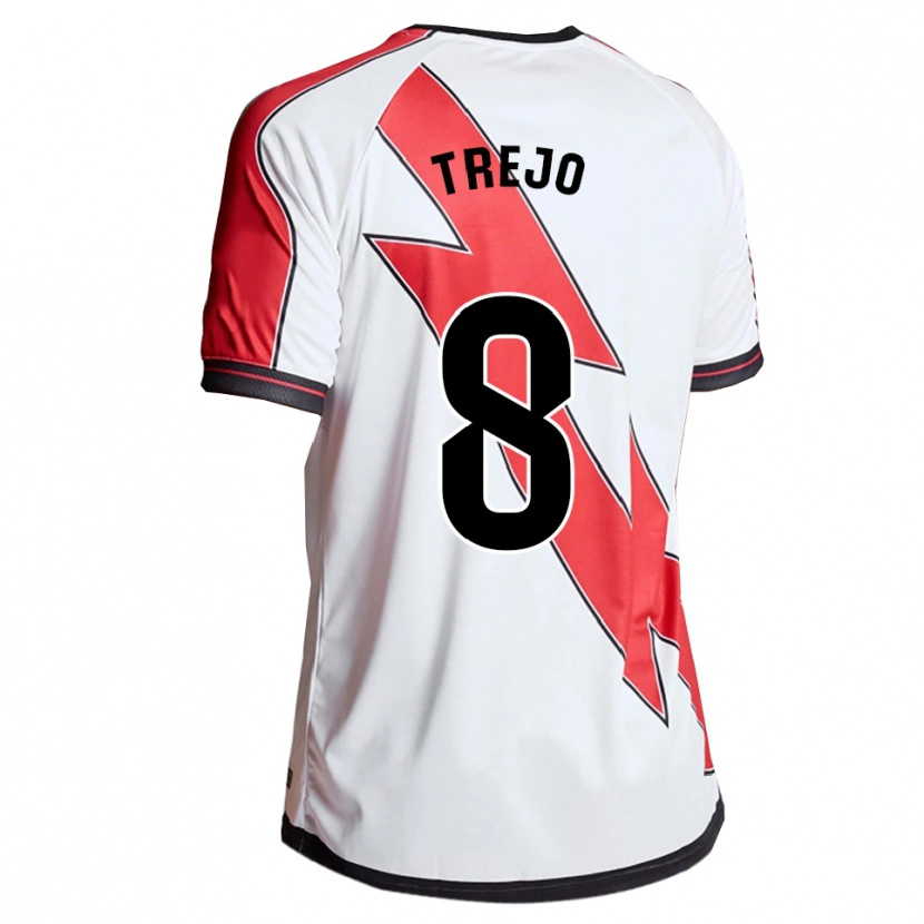 Danxen Niño Camiseta Oscar Trejo #8 Blanco Rojo 1ª Equipación 2025/26 La Camisa
