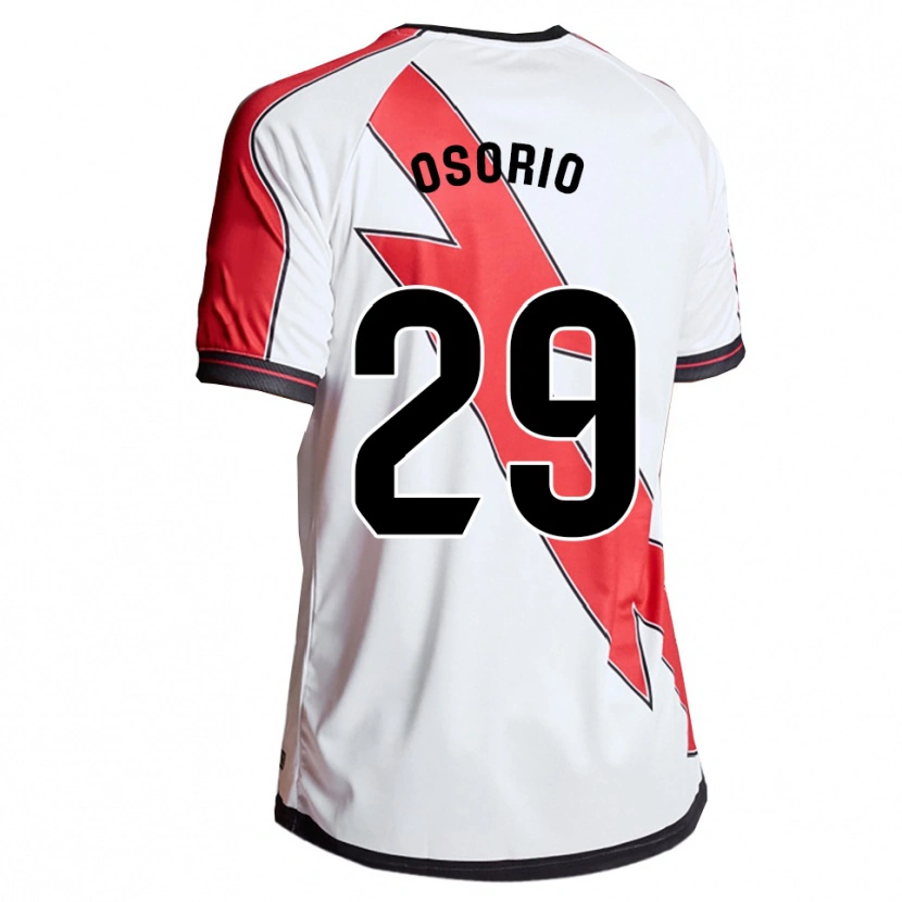 Danxen Niño Camiseta Irene Osorio Bosqued #29 Blanco Rojo 1ª Equipación 2025/26 La Camisa
