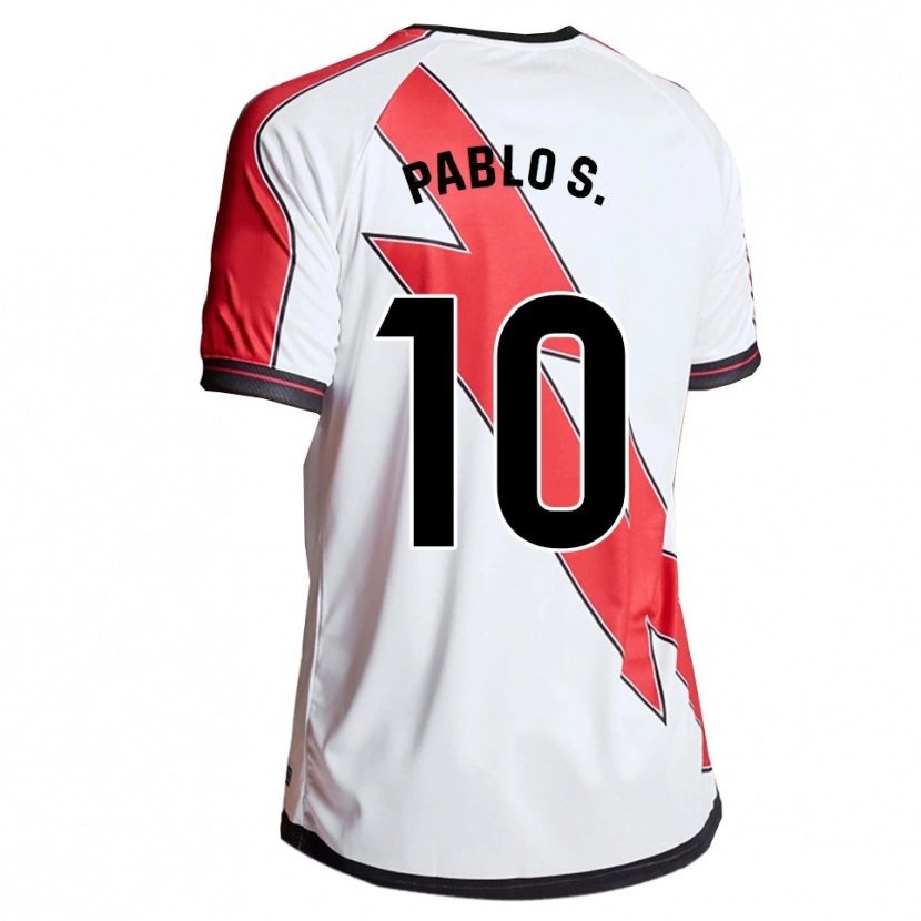 Danxen Niño Camiseta Pablo Sánchez #10 Blanco Rojo 1ª Equipación 2025/26 La Camisa