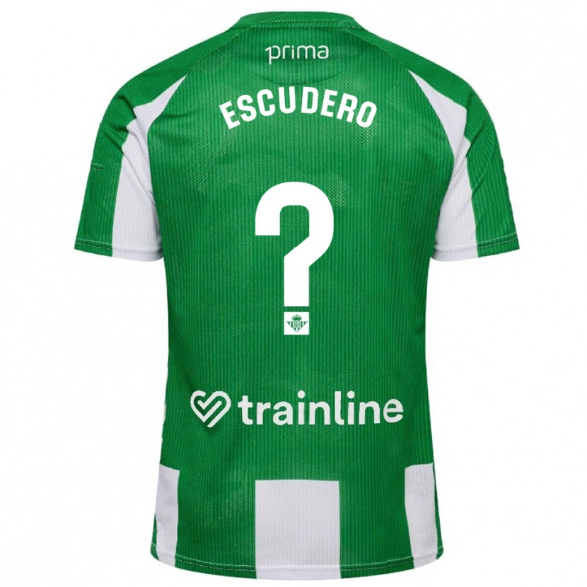 Danxen Niño Camiseta Ale Escudero #0 Verde Blanco 1ª Equipación 2025/26 La Camisa