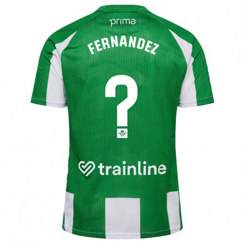 Danxen Niño Camiseta Nicolás Fernández #0 Verde Blanco 1ª Equipación 2025/26 La Camisa
