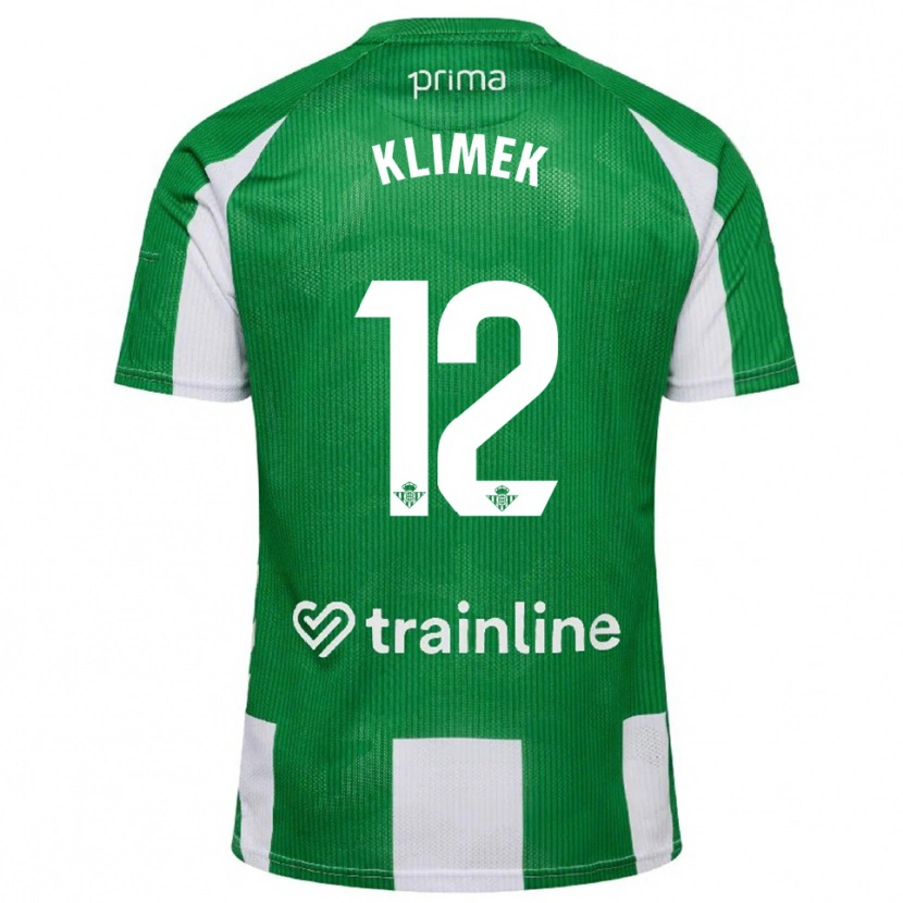 Danxen Niño Camiseta Bruno Klimek #12 Verde Blanco 1ª Equipación 2025/26 La Camisa
