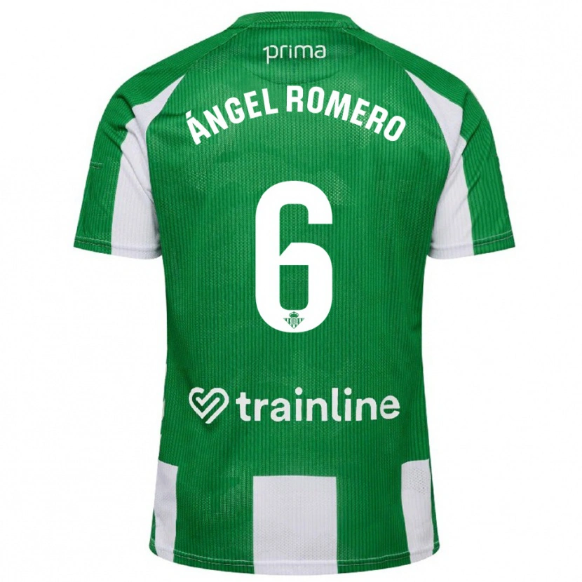 Danxen Niño Camiseta Miguel Ángel Romero #6 Verde Blanco 1ª Equipación 2025/26 La Camisa