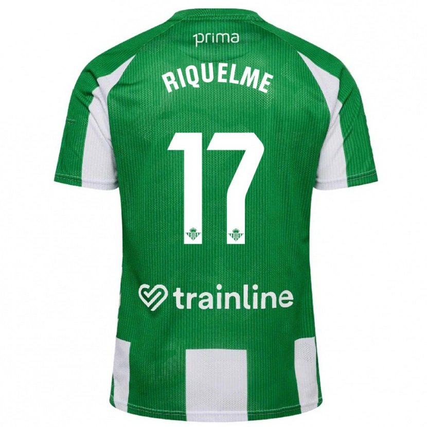 Danxen Niño Camiseta Rodrigo Riquelme #17 Verde Blanco 1ª Equipación 2025/26 La Camisa