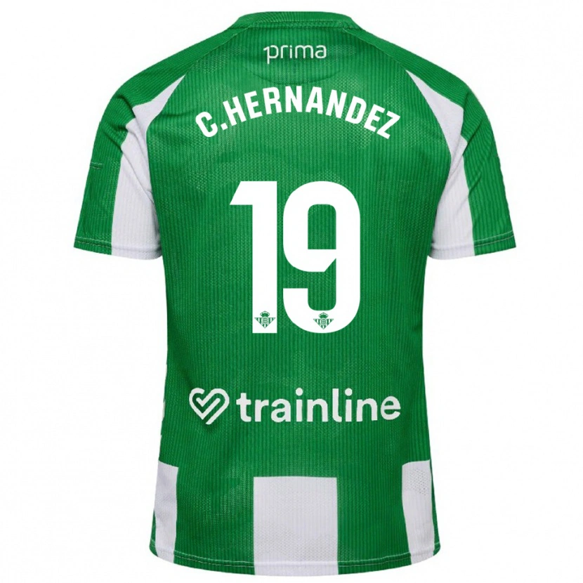 Danxen Niño Camiseta Cucho Hernández #19 Verde Blanco 1ª Equipación 2025/26 La Camisa