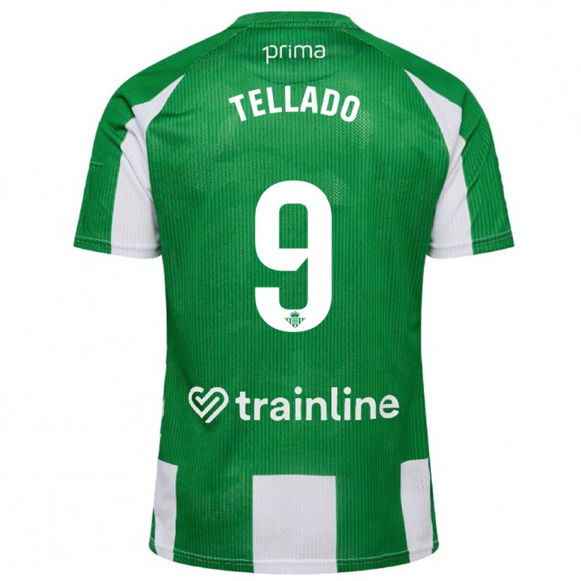 Danxen Niño Camiseta Victor Tellado #9 Verde Blanco 1ª Equipación 2025/26 La Camisa