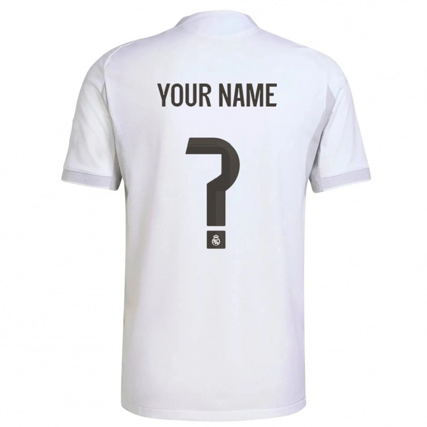 Danxen Niño Camiseta Su Nombre #0 Blanco Amarillo 1ª Equipación 2025/26 La Camisa