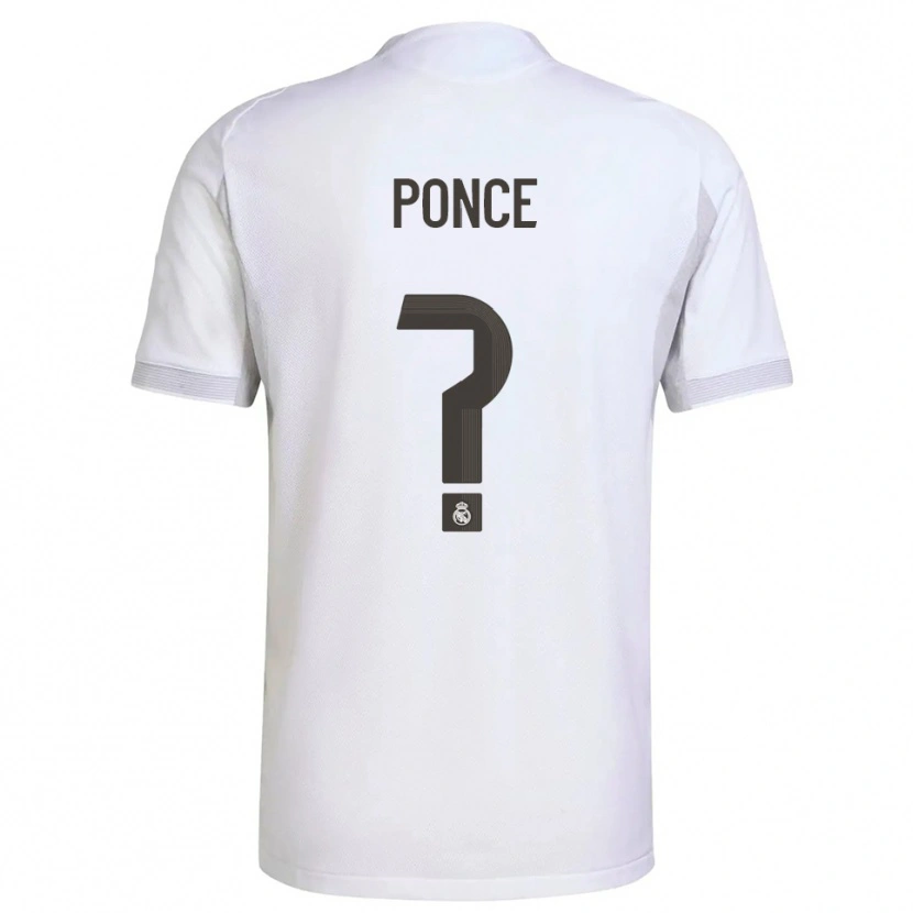 Danxen Niño Camiseta Guille Ponce #0 Blanco Amarillo 1ª Equipación 2025/26 La Camisa