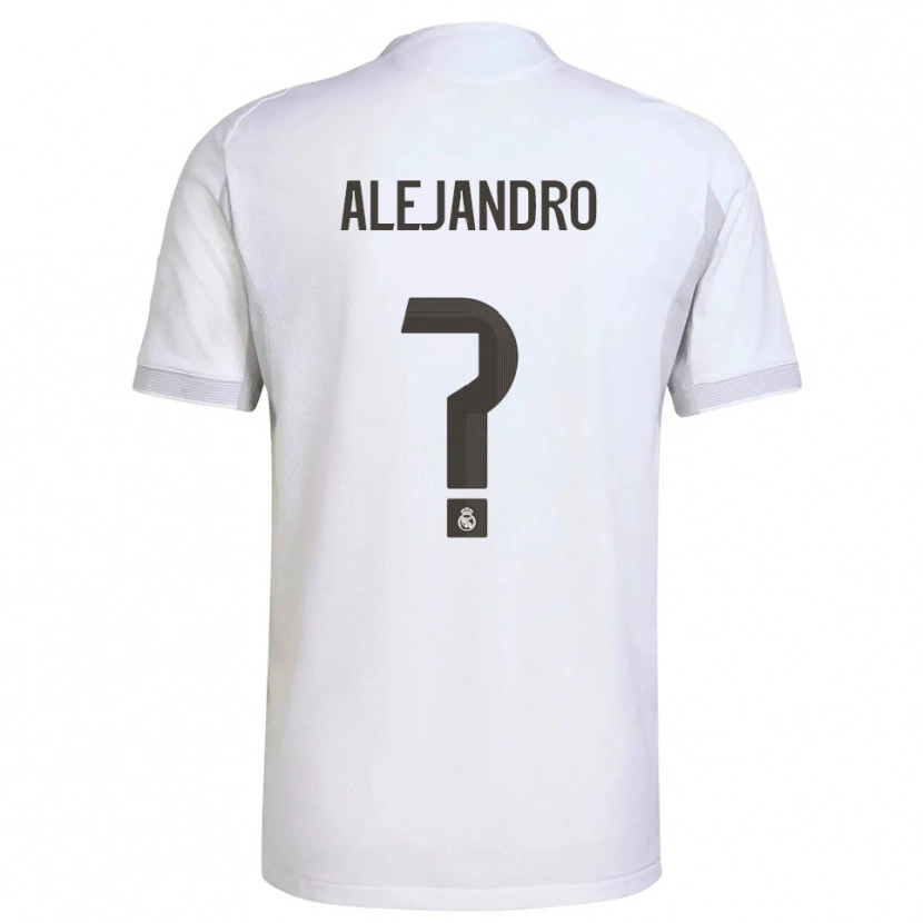 Danxen Niño Camiseta Alejandro Hernández #0 Blanco Amarillo 1ª Equipación 2025/26 La Camisa