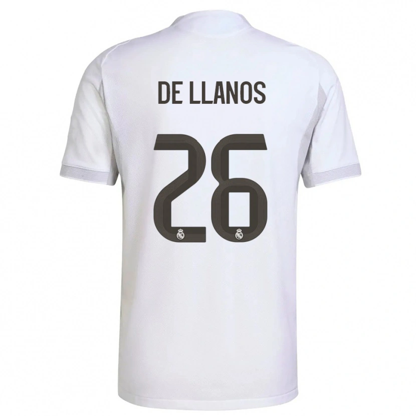 Danxen Niño Camiseta Hugo De Llanos #26 Blanco Amarillo 1ª Equipación 2025/26 La Camisa