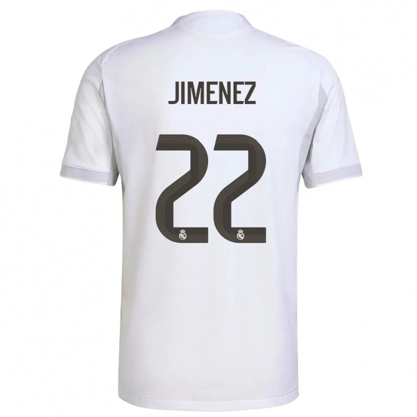 Danxen Niño Camiseta David Jiménez #22 Blanco Amarillo 1ª Equipación 2025/26 La Camisa