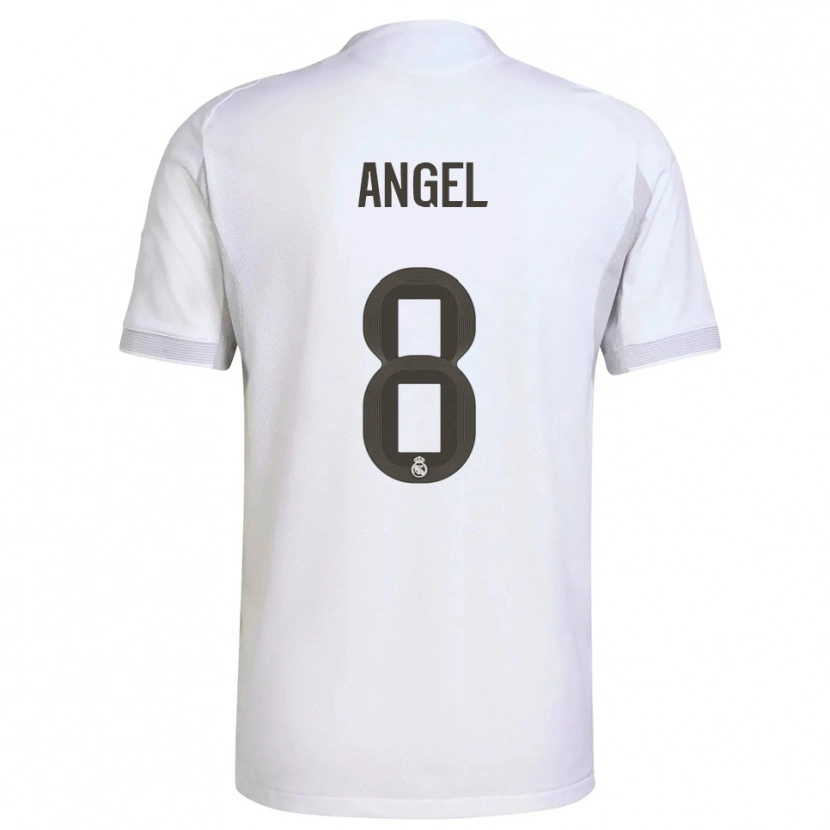 Danxen Niño Camiseta Manuel Ángel #8 Blanco Amarillo 1ª Equipación 2025/26 La Camisa