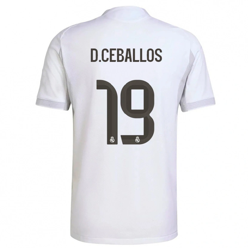 Danxen Niño Camiseta Dani Ceballos #19 Blanco Amarillo 1ª Equipación 2025/26 La Camisa