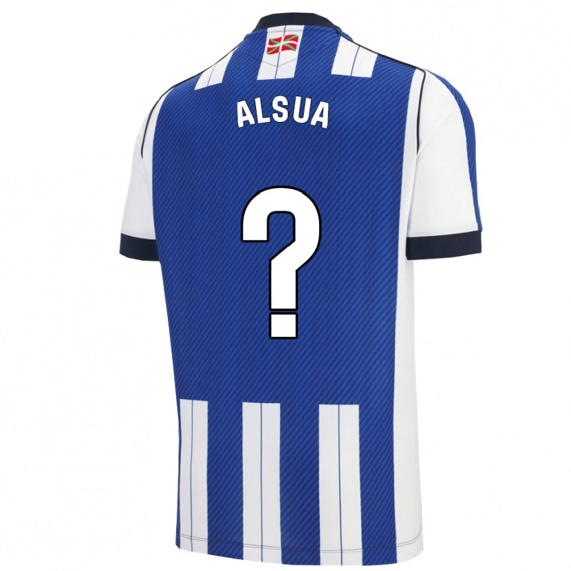 Danxen Niño Camiseta Adur Alsua #0 Azul Blanco 1ª Equipación 2025/26 La Camisa
