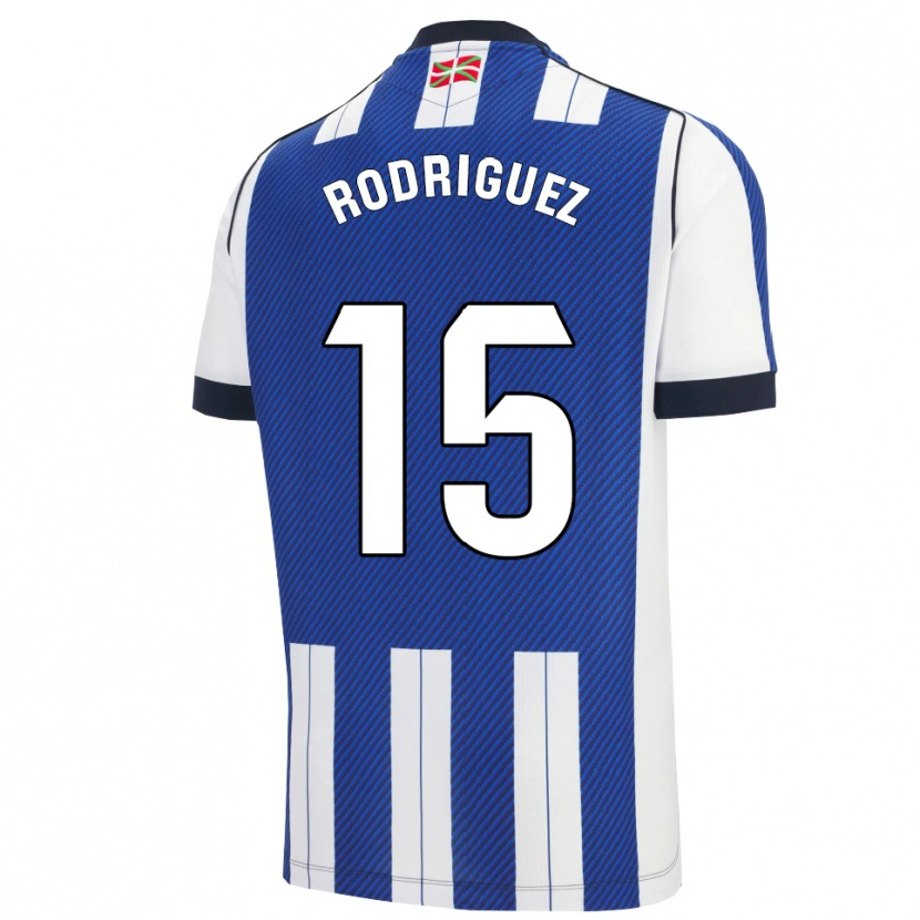 Danxen Niño Camiseta Peru Rodríguez #15 Azul Blanco 1ª Equipación 2025/26 La Camisa