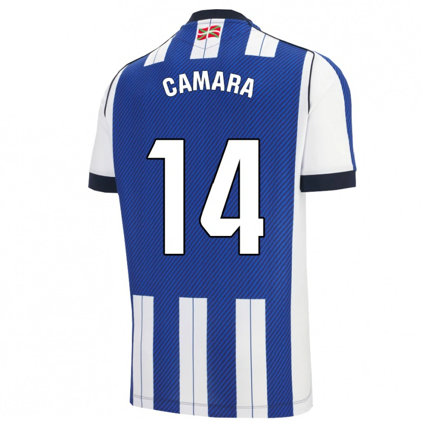 Danxen Niño Camiseta Ibra Cámara #14 Azul Blanco 1ª Equipación 2025/26 La Camisa