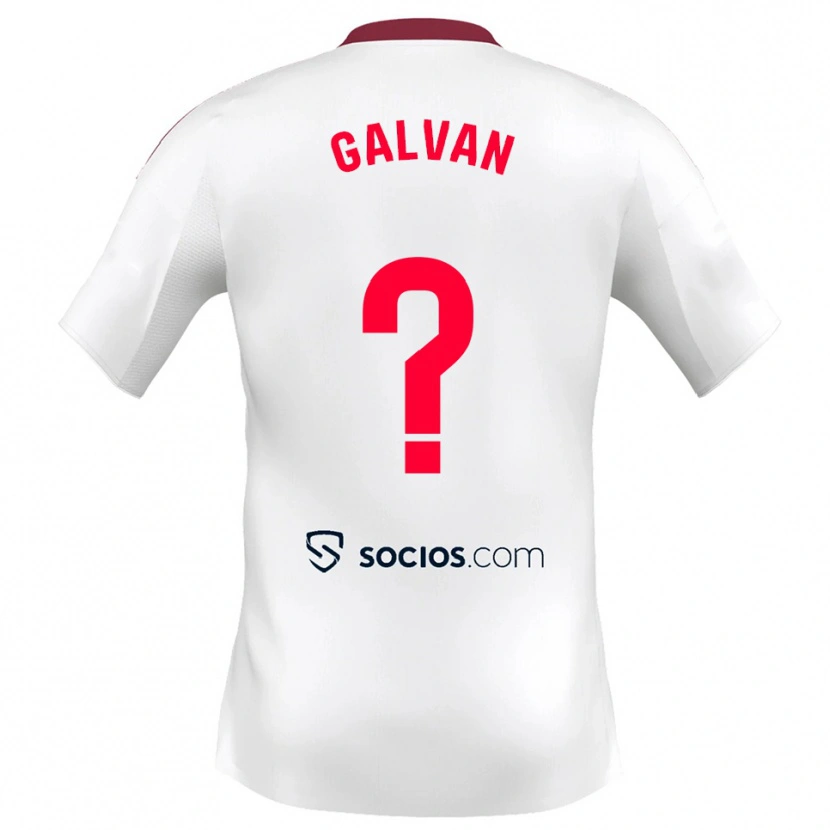 Danxen Niño Camiseta Arnaudis Galván #0 Blanco Rojo 1ª Equipación 2025/26 La Camisa