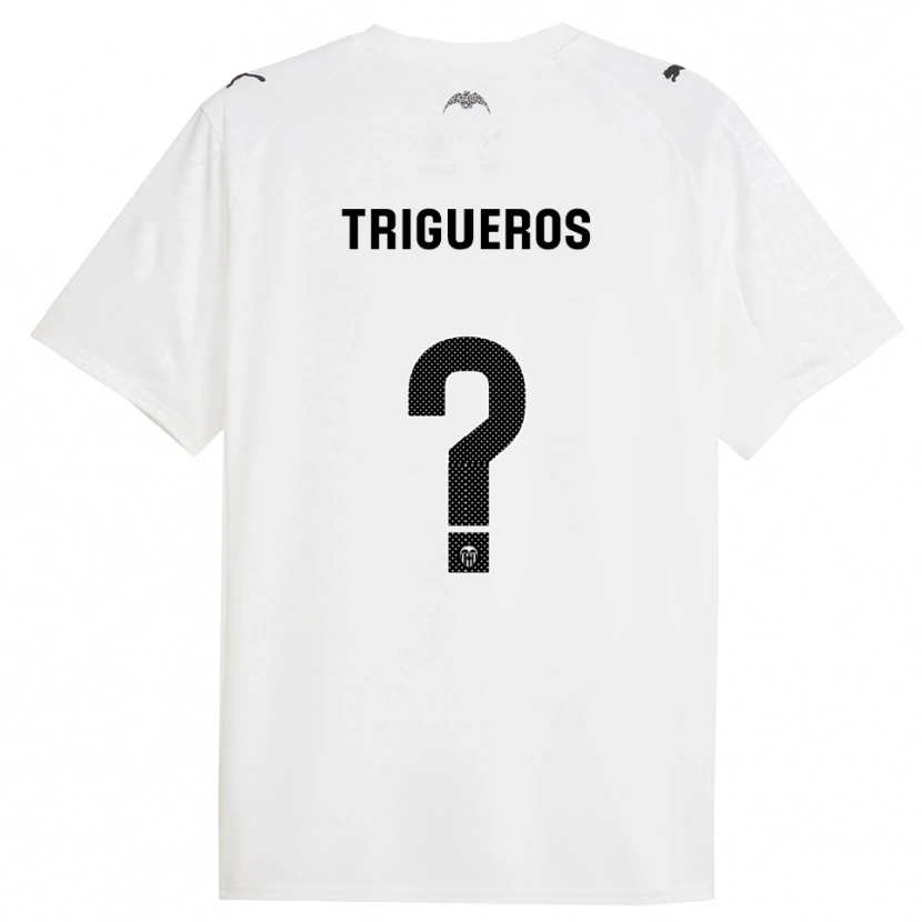 Danxen Niño Camiseta Pol Trigueros #0 Blanco Negro 1ª Equipación 2025/26 La Camisa