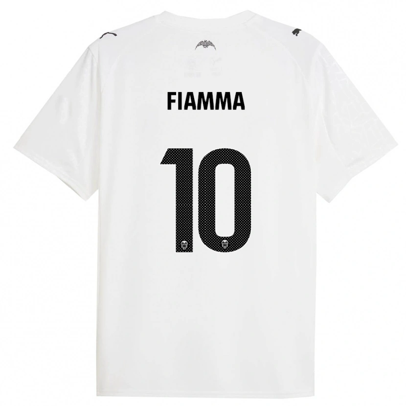 Danxen Niño Camiseta Fiamma #10 Blanco Negro 1ª Equipación 2025/26 La Camisa