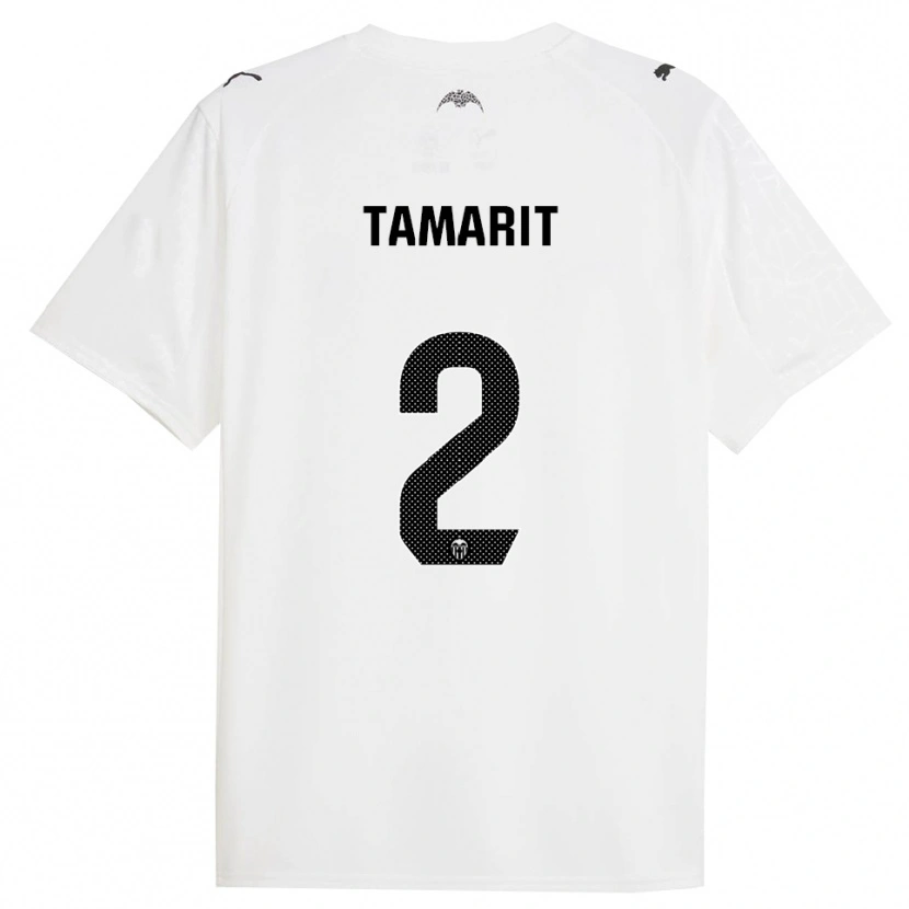 Danxen Niño Camiseta Sara Tamarit Verdeguer #2 Blanco Negro 1ª Equipación 2025/26 La Camisa