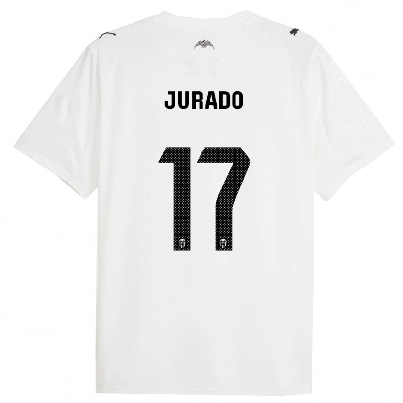Danxen Niño Camiseta Marc Jurado #17 Blanco Negro 1ª Equipación 2025/26 La Camisa