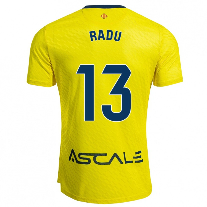 Danxen Niño Camiseta Sasha Radu #13 Amarillo Marino 1ª Equipación 2025/26 La Camisa