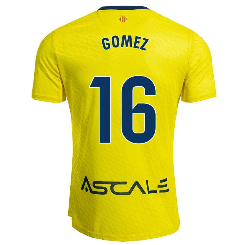 Danxen Niño Camiseta Queralt Gómez #16 Amarillo Marino 1ª Equipación 2025/26 La Camisa