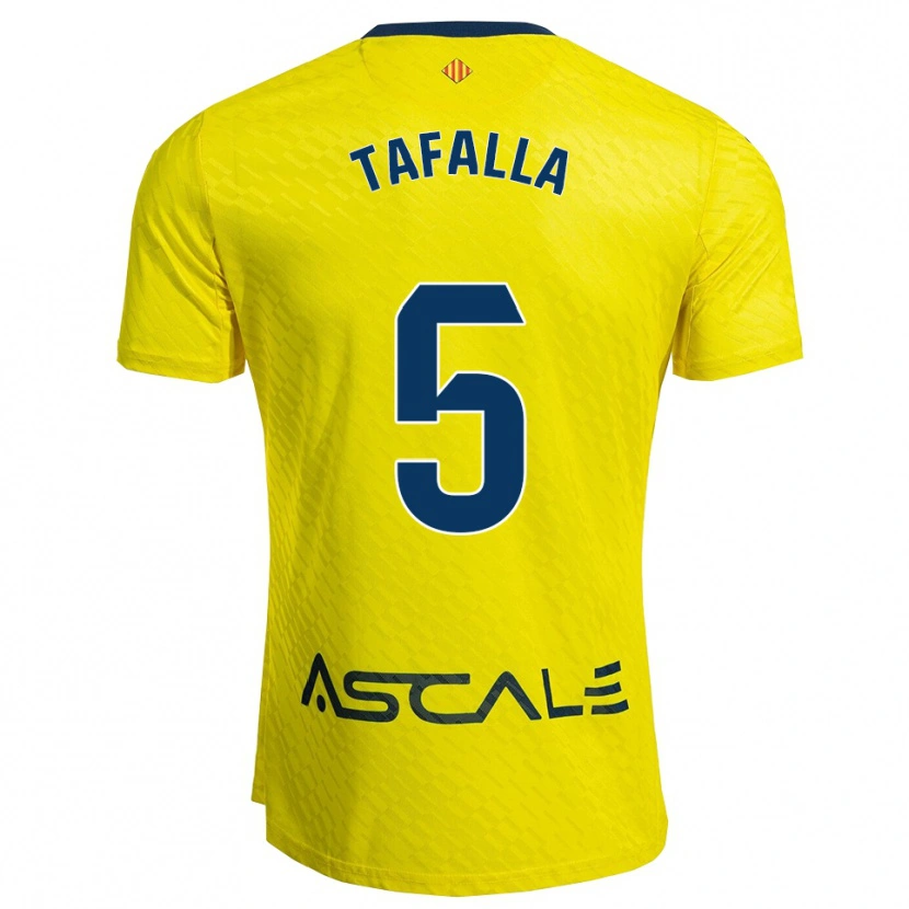Danxen Niño Camiseta Fran Tafalla #5 Amarillo Marino 1ª Equipación 2025/26 La Camisa