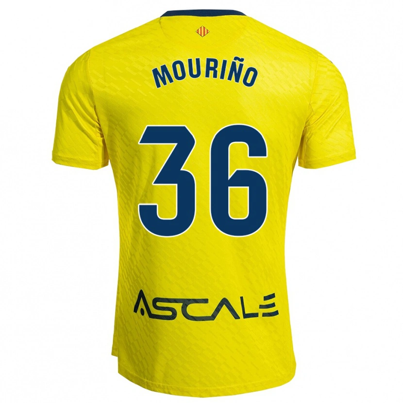 Danxen Niño Camiseta Santiago Mouriño #36 Amarillo Marino 1ª Equipación 2025/26 La Camisa