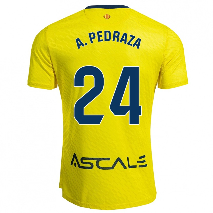Danxen Niño Camiseta Alfonso Pedraza #24 Amarillo Marino 1ª Equipación 2025/26 La Camisa