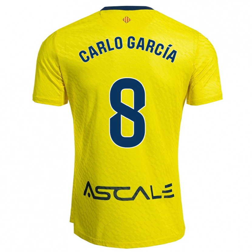 Danxen Niño Camiseta Carlo García #8 Amarillo Marino 1ª Equipación 2025/26 La Camisa