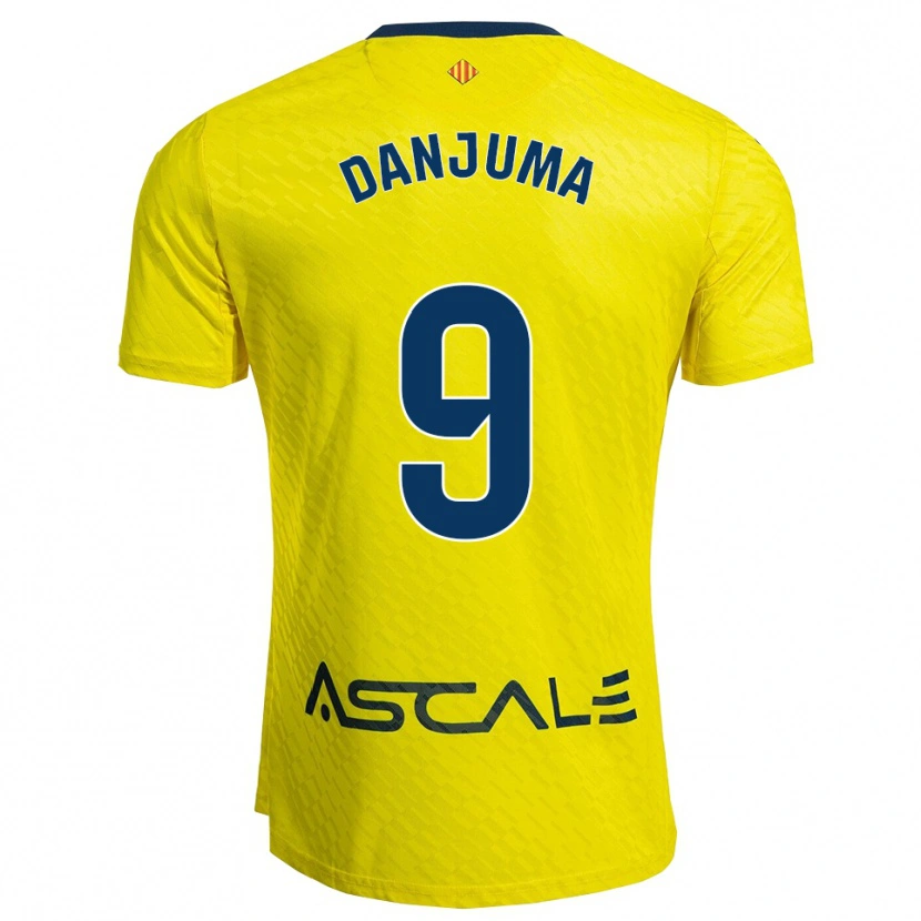 Danxen Niño Camiseta Arnaut Danjuma #9 Amarillo Marino 1ª Equipación 2025/26 La Camisa