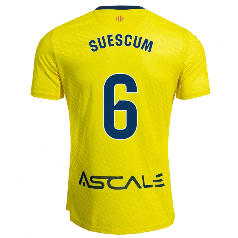 Danxen Niño Camiseta Hugo Suescum #6 Amarillo Marino 1ª Equipación 2025/26 La Camisa