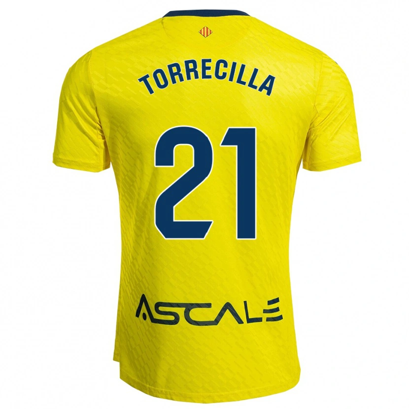 Danxen Niño Camiseta Virginia Torrecilla #21 Amarillo Marino 1ª Equipación 2025/26 La Camisa