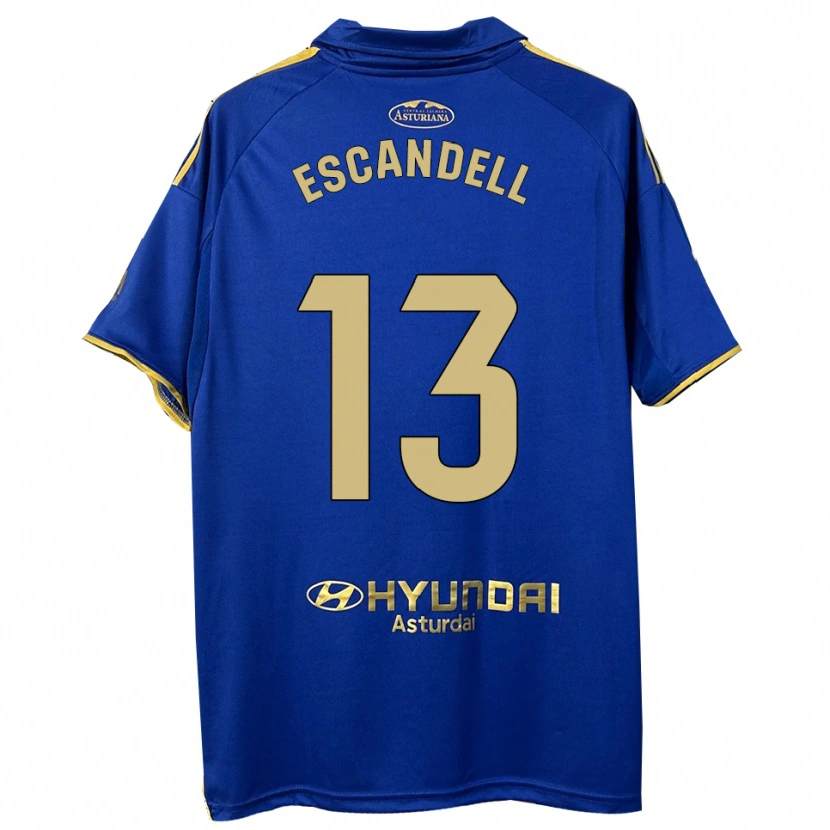 Danxen Niño Camiseta Aarón Escandell #13 Azul Oro 1ª Equipación 2025/26 La Camisa