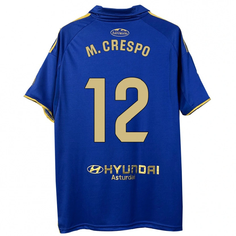 Danxen Niño Camiseta Marina Crespo Iglesias #12 Azul Oro 1ª Equipación 2025/26 La Camisa