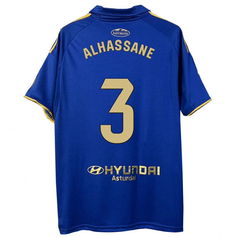 Danxen Niño Camiseta Rahim Alhassane #3 Azul Oro 1ª Equipación 2025/26 La Camisa