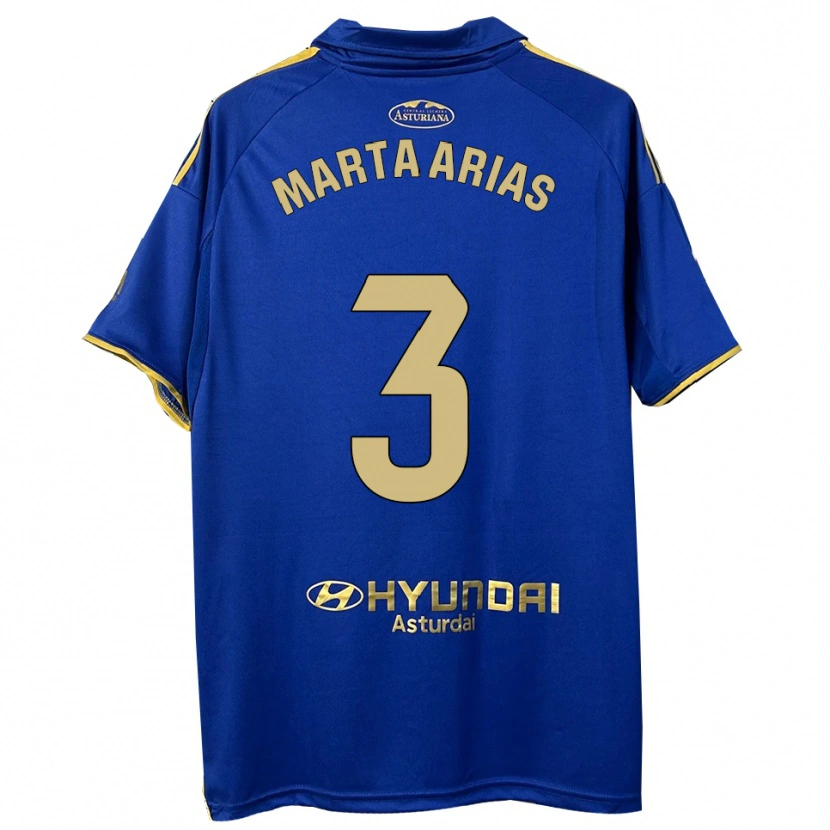 Danxen Niño Camiseta Marta Arias #3 Azul Oro 1ª Equipación 2025/26 La Camisa