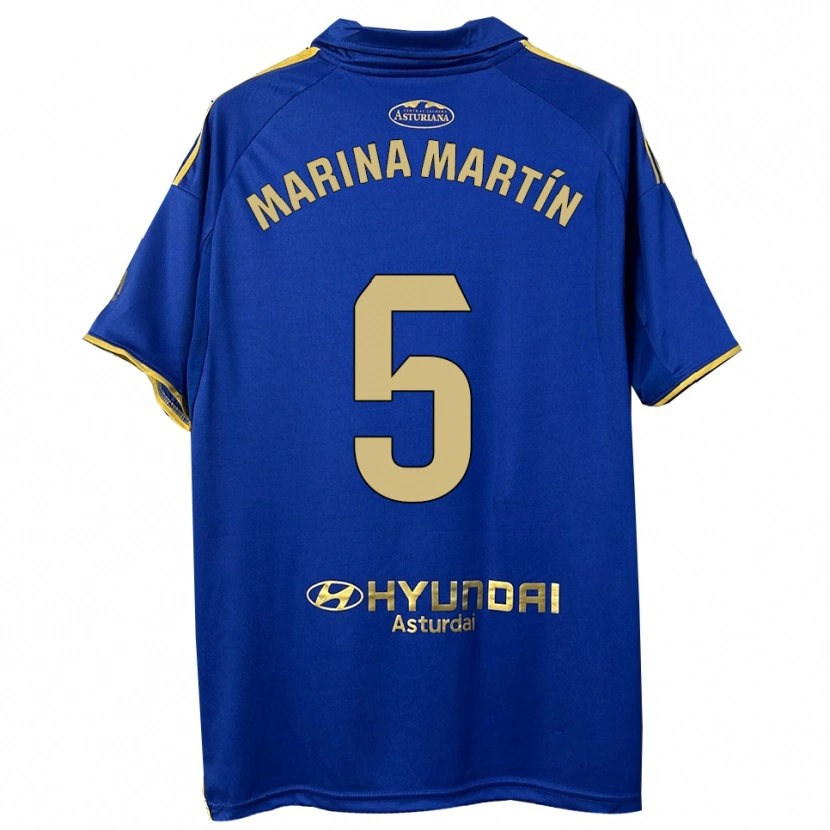 Danxen Niño Camiseta Marina Martín #5 Azul Oro 1ª Equipación 2025/26 La Camisa