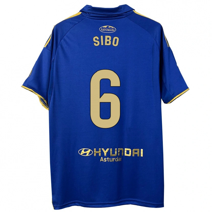 Danxen Niño Camiseta Kwasi Sibo #6 Azul Oro 1ª Equipación 2025/26 La Camisa