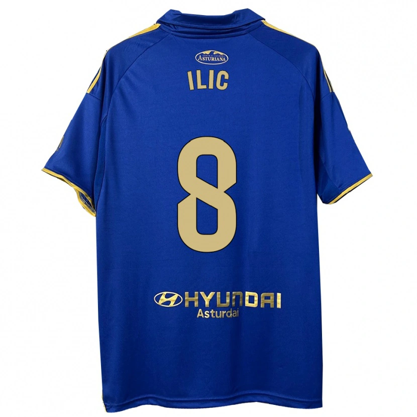 Danxen Niño Camiseta Luka Ilic #8 Azul Oro 1ª Equipación 2025/26 La Camisa